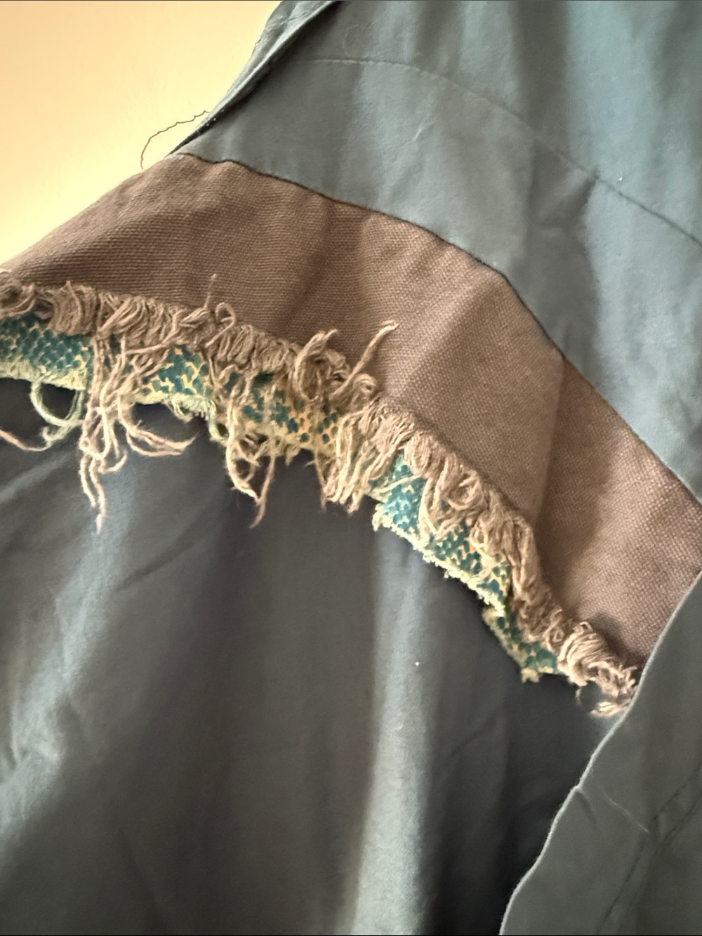 GreyAnt Women's Blue Fringe Trim Bomber Jacket - Picture 3 of 8